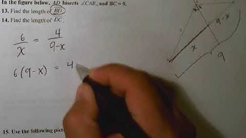 Geometry Review Angle Bisector and Proportions