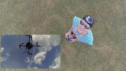 2-Axis Gopro Brushless Gimbal for Quadcopter - Pitch Control Flight footage