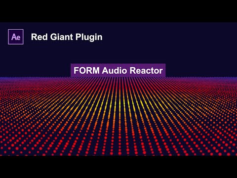 After Effects Tutorial: Form Audio Reactor in after effects| Red Giant Trapcode Plugin Form