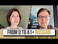 GERMAN SPEAKS RUSSIAN. Daniel shares books, podcasts and videos to learn Russian. A1 A2 level tips