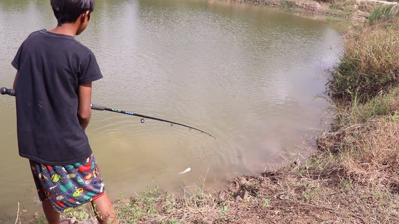 Children Hook Fish Knot And Bait Cambo Trap fishing Challenge 