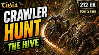 Tibia Bounty Task, Crawler Hunt in The Hive (Gray Island) | 212 EK (Bestiary, Task Run)