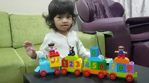 AMMARA UNBOXING, SURPRISE & PLAYING with toys Lego Duplo Number Train Toy Review