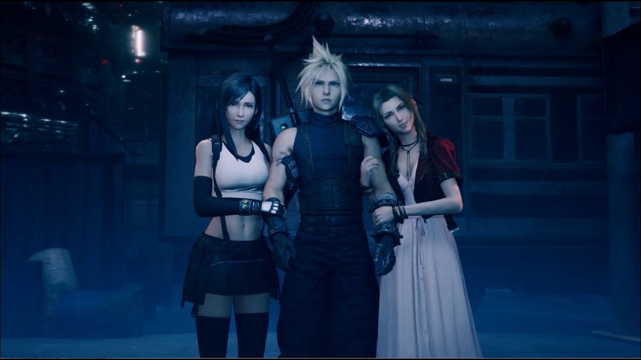 [GAME SCENE] Tifa Scared and Fight Over Cloud with Aerith - Final Fantasy VII Remake
