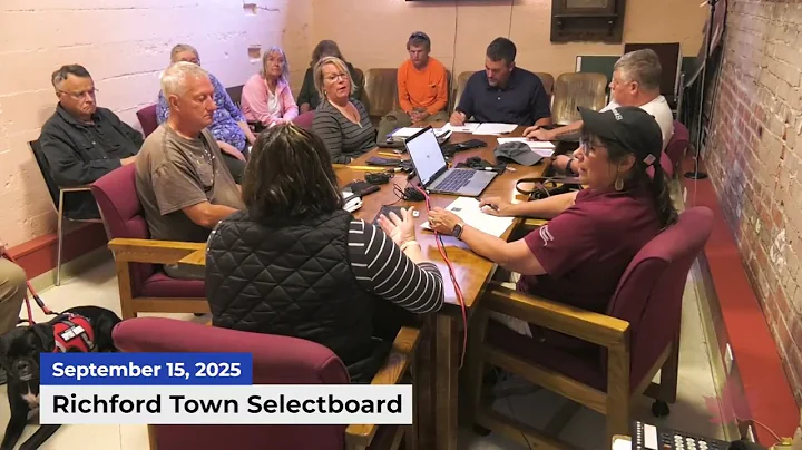 Richford Town Selectboard Meeting | 09/15/2025