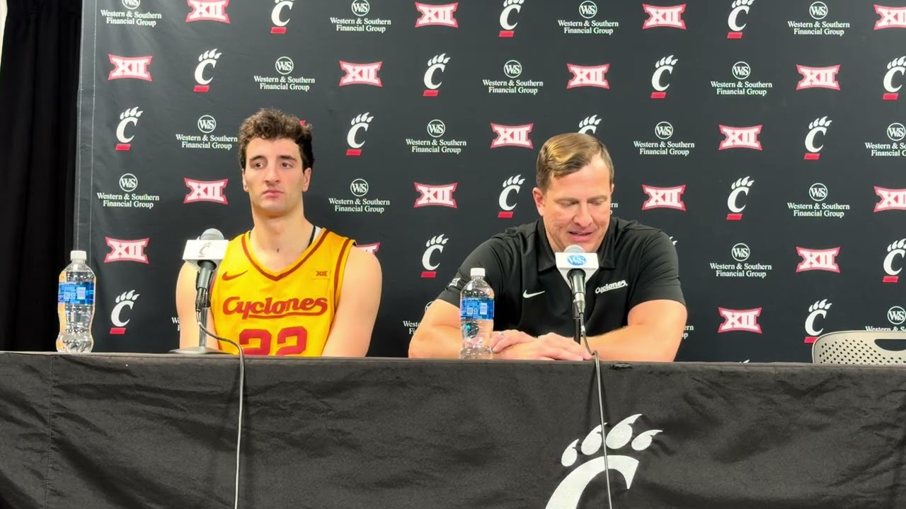 Iowa State Head Coach TJ Otzelberger & F Milan Momcilovic - Postgame Presser (Iowa State)