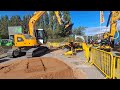 Liebherr 914 compact crawler excavator Engcon tiltrotator stand demonstration PlantWorx Newark 2025