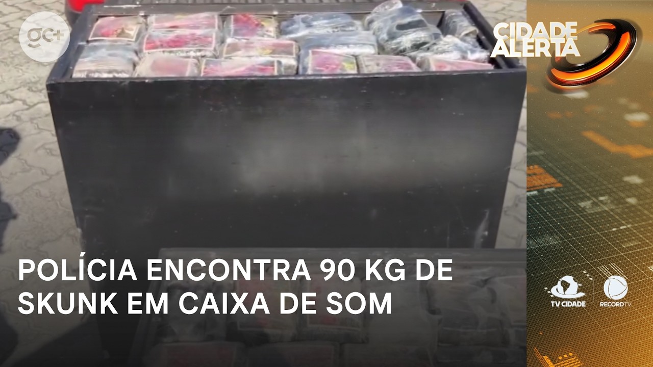 Polícia apreende 90 kg de skunk; droga estava escondida em caixa de som | Cidade Alerta CE