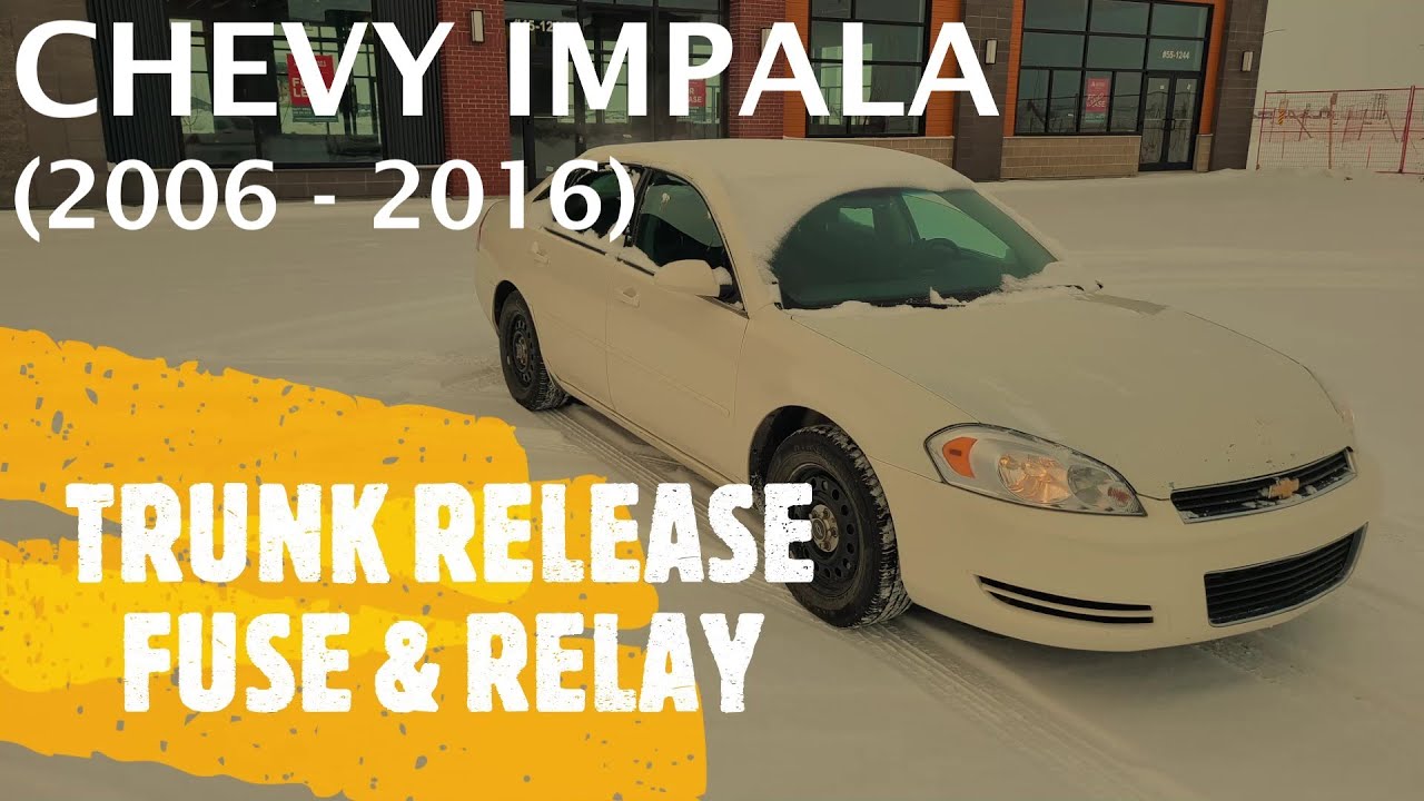 Chevrolet Impala POWER TRUNK RELEASE FUSE & RELAY LOCATION (2006