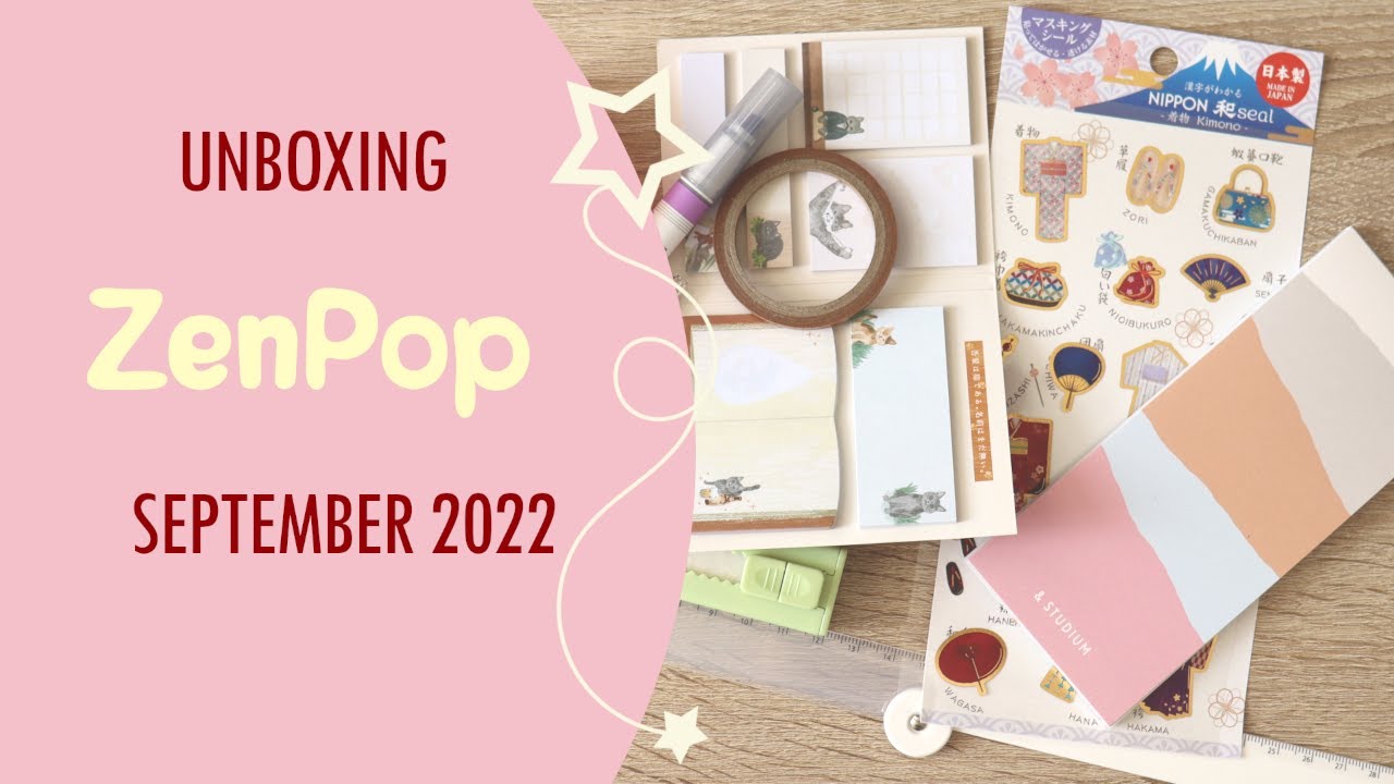 Zenpop Unboxing ZenPop Stationery Subscription Box - September 2022 - YouTube