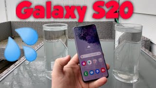 SAMSUNG Galaxy S20 water test... Waterproof?  Water resistant?