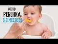 Меню ребенка 8-9 месяцев на неделю. Как вводить кусочки в прикорм? Чем кормить ребенка?