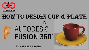 How to design Cup Plate in Fusion 360 | How to use Revolve, Sweep & Shell in Fusion 360