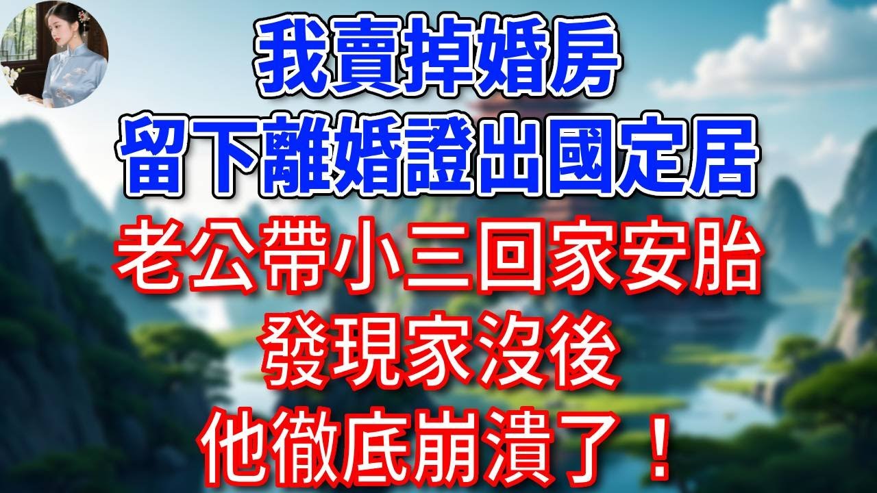 我賣掉婚房，留下離婚證出國定居，總裁老公帶小三回家安胎，發現家沒後他徹底崩潰了！#為人處世#生活經驗#情感故事#故事#小說#戀愛#情感#婚姻