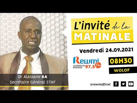 Invité De La Matinale Dr Alassane Ba STAF 24 Septembre 2021 Wlf