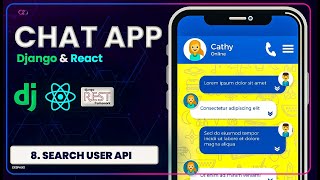Search User API View  - Chat App using Django Restframework and React| EP 8 |  Desphixs™
