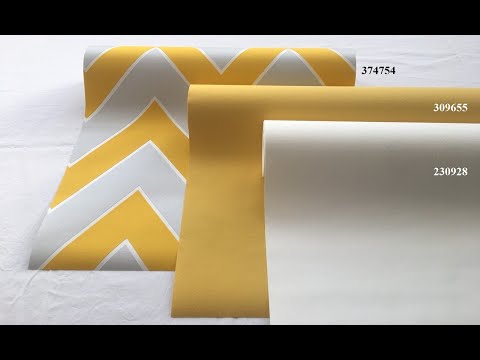 Однотонні яскраві жовті шпалери 309655, обоі лимонного кольору, гладкі та мийні, вінілові на флізеліновій основі, видео 3