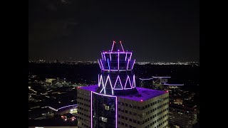 Memorial City Purple In Spring Branch For Alzheimer&#39;s Awareness (4K Drone)