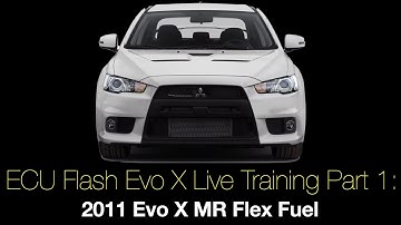 Ecu Flash Evo X Live Training Part 1: 2011 Evo X MR Flex Fuel | Evans Performance Academy
