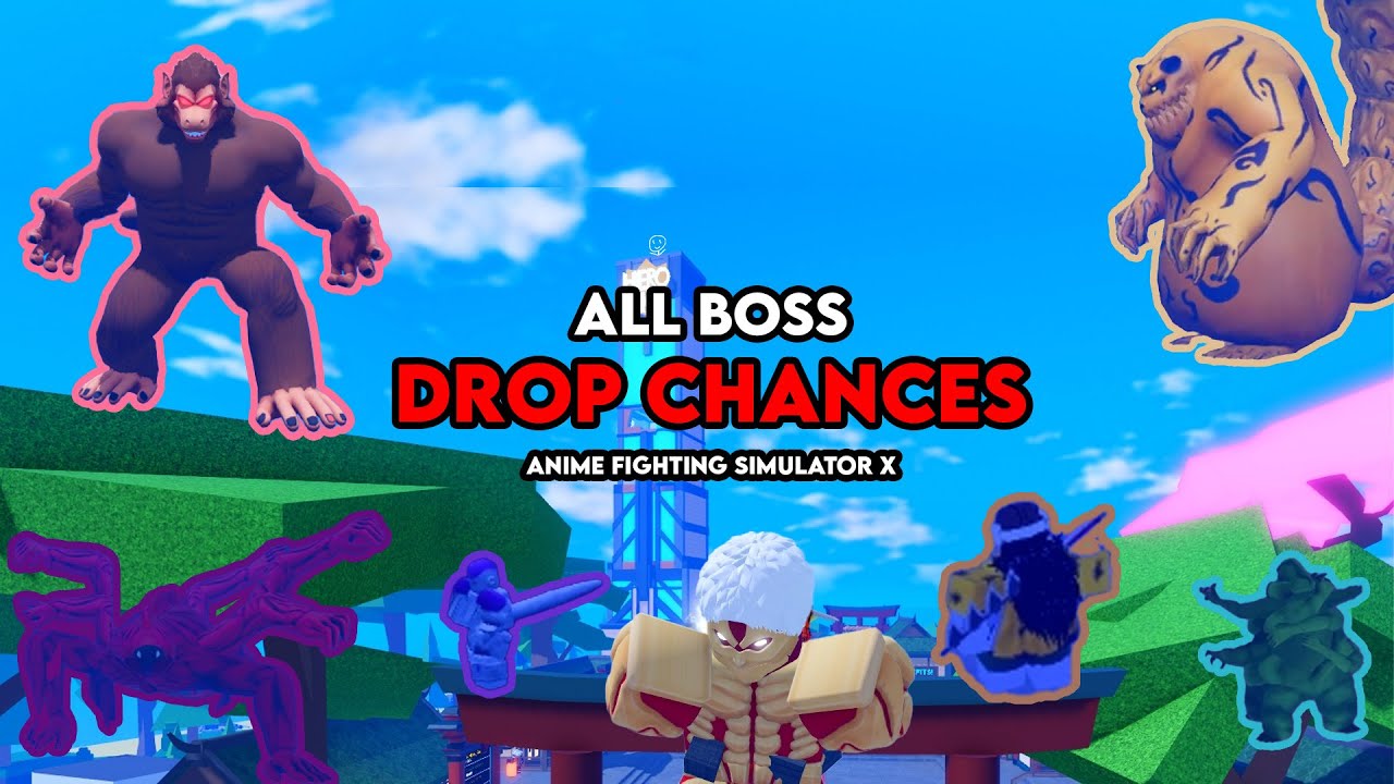 ALL BOSS DROPS SHOWCASE ANIME FIGHTING SIMULATOR ROBLOX 