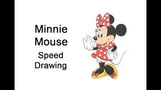 Minnie Mouse (Full Body) Time-lapse / Speed Drawing