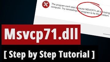 [SOLVED] Msvcp71.dll Missing Error Fix - [Step by Step Tutorial]