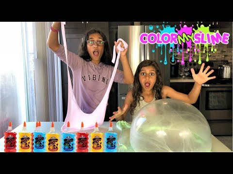 3 Colors of Glue Slime Challenge!