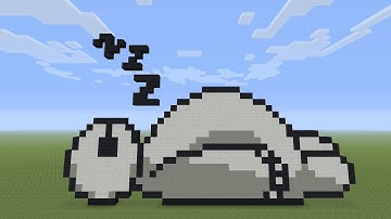 Minecraft Pixel Art - Sleeping Baymax