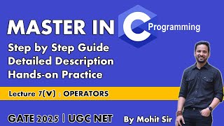 Lecture 7 (v) (Master in C): Ternary Operator (Practical) | GATE | UGC NET