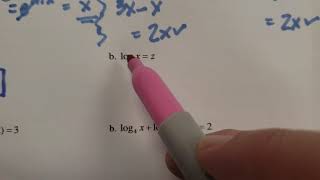 Algebra 2 Logarithms Review Part 2 (MCHS Unit 9 Study Guide #6-9)