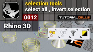 0012. select all , invert selection ( selection tool ) in rhino