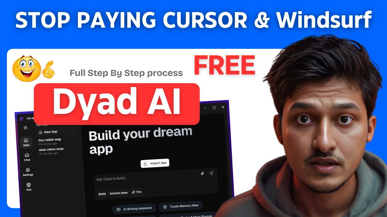 Dyad AI + Free API : BYE Bolt & V0! This IS THE BEST Opensource Alternative to CURSOR & Lovable!
