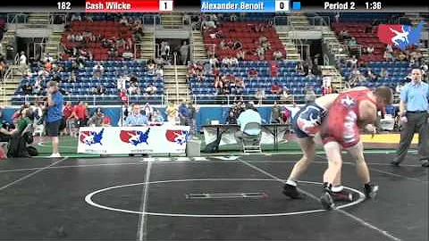 Fargo 2012 182 Round 1: Cash Wilcke (Iowa) vs. Ale...