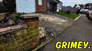 So Much COLOUR Hidden In The GRIME?! Pressure Washing CRAZY Driveway And Walls For A Lovely Couple!