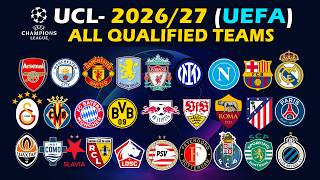 Official Qualified Clubs List for UCL 2026/27 | Full UEFA Champions League Teams Confirmed | #ucl