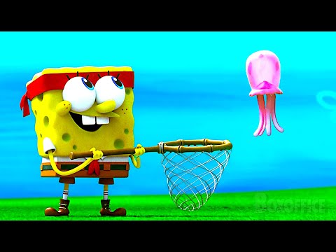 SpongeBob catches his First Jellyfish | Kamp Koral (Baby SpongeBob Series)