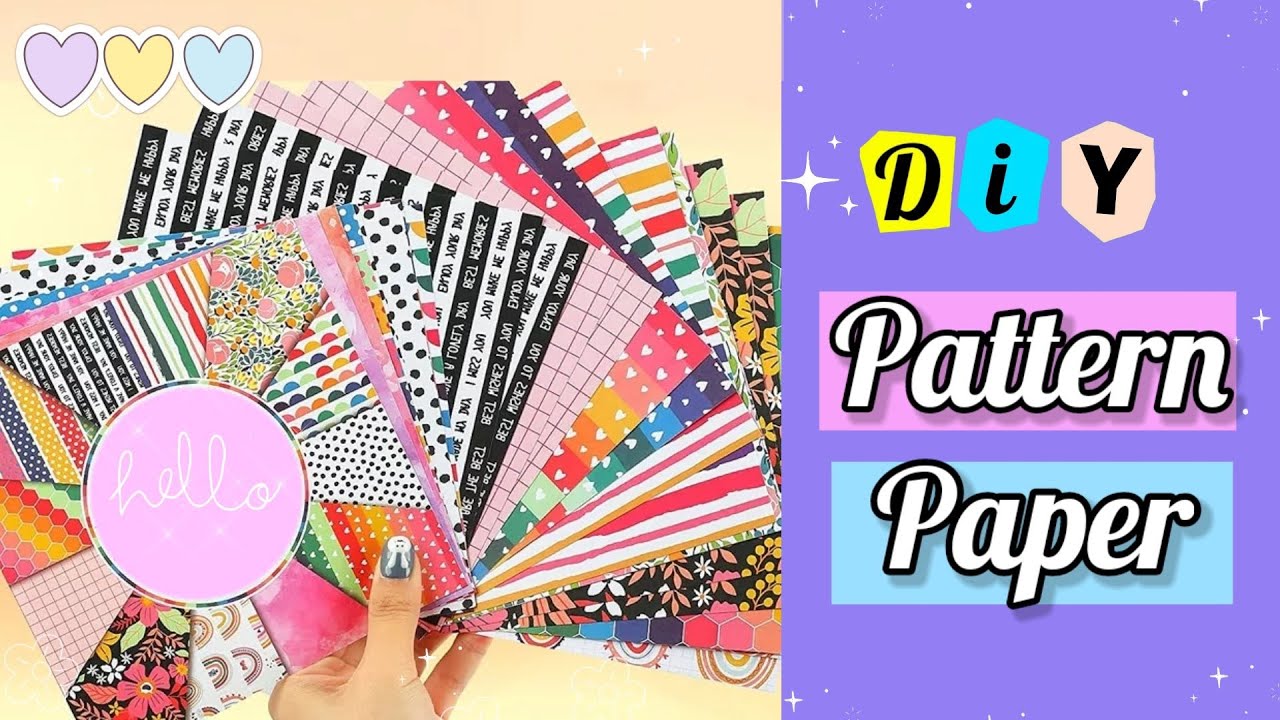 DIY Handmade Pattern Paper, How to Make Pattern Papers at Home, Homemade  Craft Supplies #Shorts, shorts, craft, DIY Handmade Pattern Paper