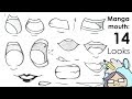 How to draw manga mouth