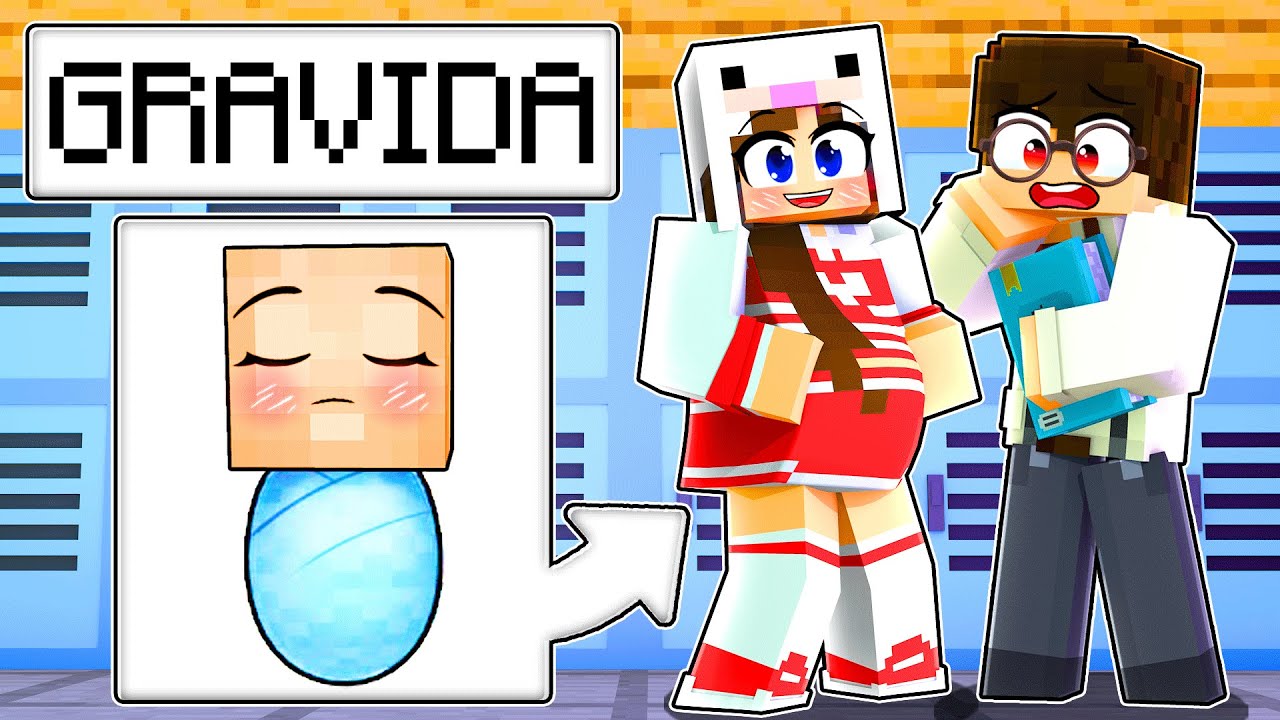 LIDER DE TORCIDA está GRÁVIDA do NERD da ESCOLA no Minecraft!