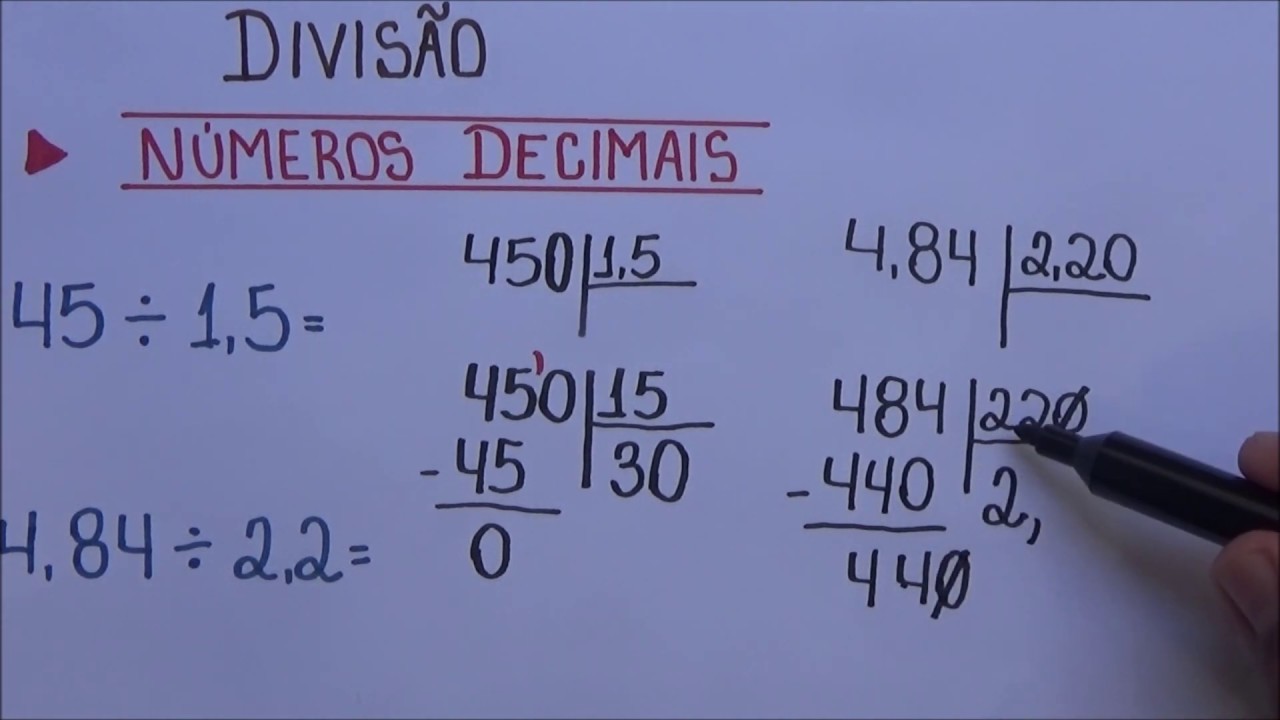 Como Fazer Divisão Com Virgula Na Chave