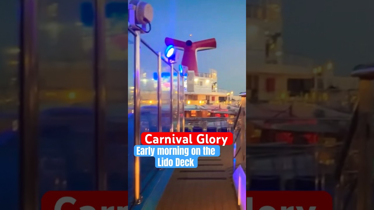 Who’s up at 6am Lido Deck of Carnival Glory Cruise Ship #travel #morning #carnivalcruise