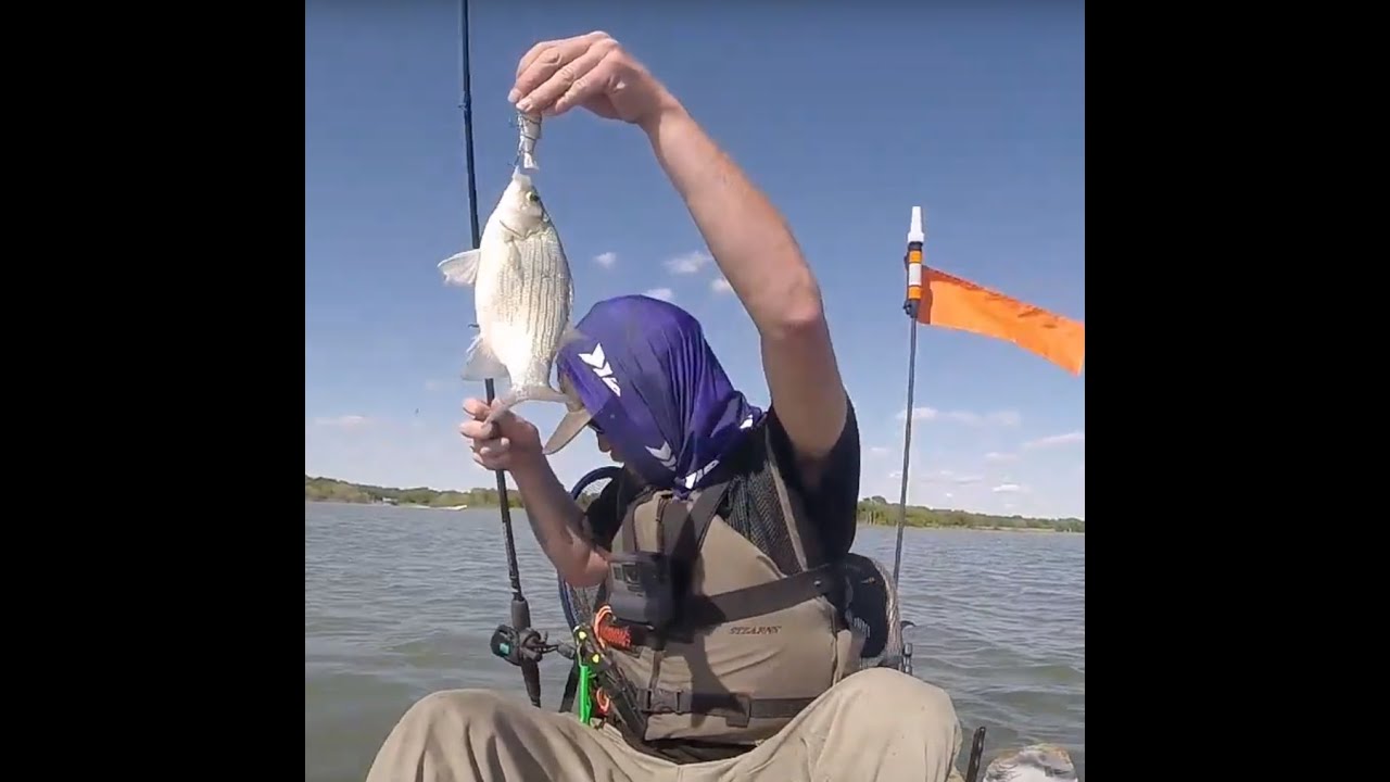 Kayak Fishing Lake Dallas / lewisville for white bass and what ever