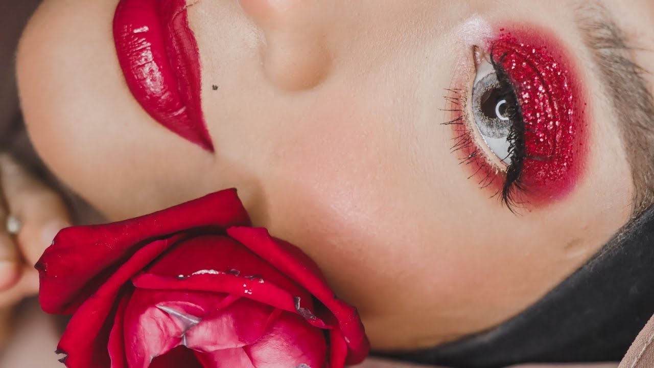 rose red 🌹 valentine day special makeup tutorial YouTube