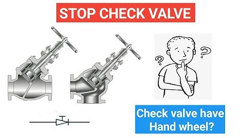 Stop Check Valve | Check Valve Types | Piping