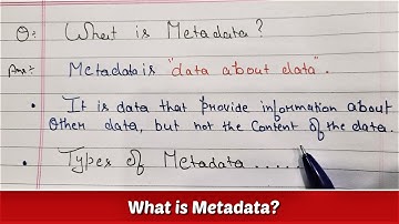 What is Metadata? | Types of Metadata - Detailed Explained in Hindi