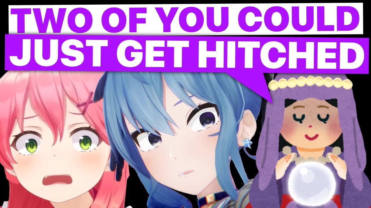 Fortune Teller: "MiComet Can Just Get Hitched"; Suisei Reveals (Miko, Fubuki / Hololive) [Eng Subs]