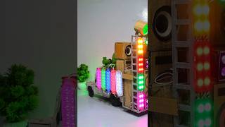 Mini Pickup big dj setup loading with cardboard #djtruck #shorts