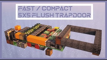 Smallest 5x5 Flush Piston Trapdoor (Redstone Tutorial) [Java 1.21]