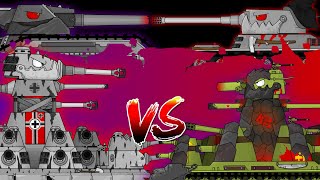 картинка: Тигр-44 vs КВ-44 - первый раунд - мультики про танки