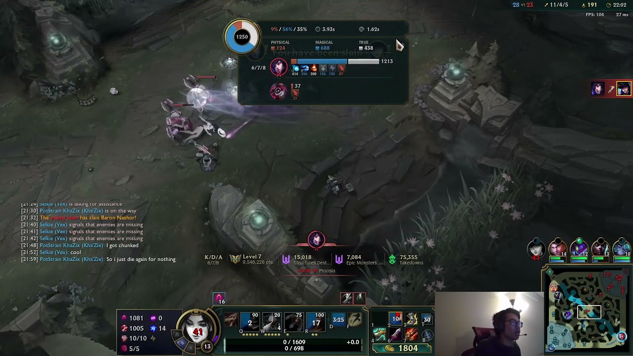 Support Ahri 3 levels down, exhausted, ults into minion wave, misses charm, and still overkills me